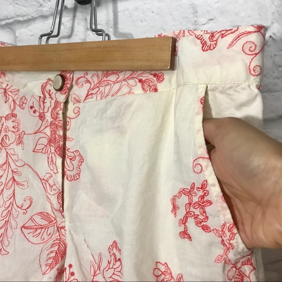 ANTHROPOLOGIE embroidered boho high waist shorts - Picture 3 of 5